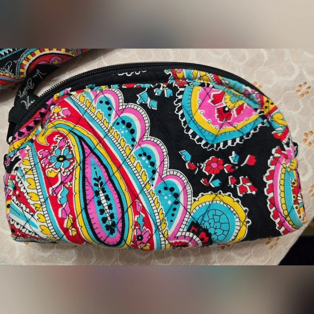 Vera Bradley Paisley Wallet And Cosmetic Bag Lot - Picture 4 of 4